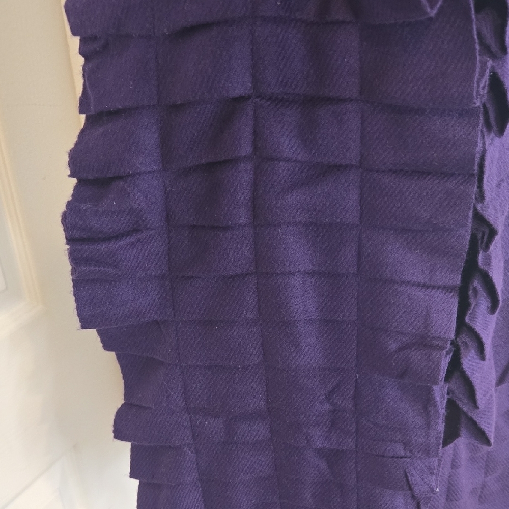 Chic Purple Ruffled Scarf - Picture 4 of 4